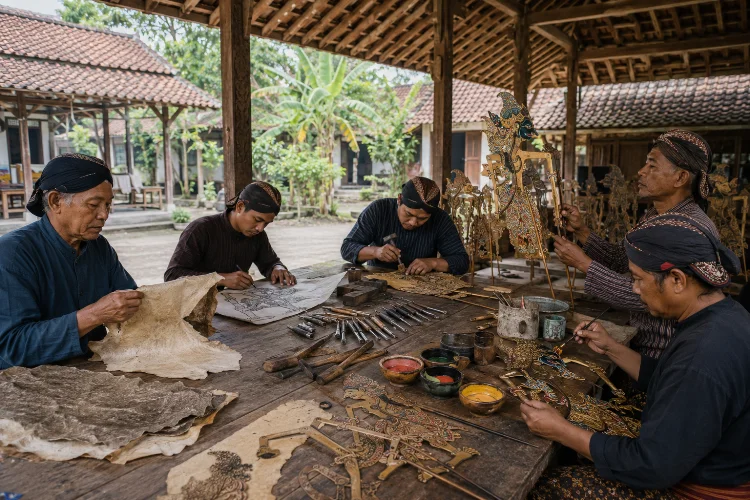 Proses Membuat Wayang Kulit di Wukirsari dari Awal sampai Jadi